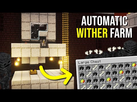 Minecraft's Automatic Wither & XP Farm Bedrock 1.20.1 - BEST DESIGN
