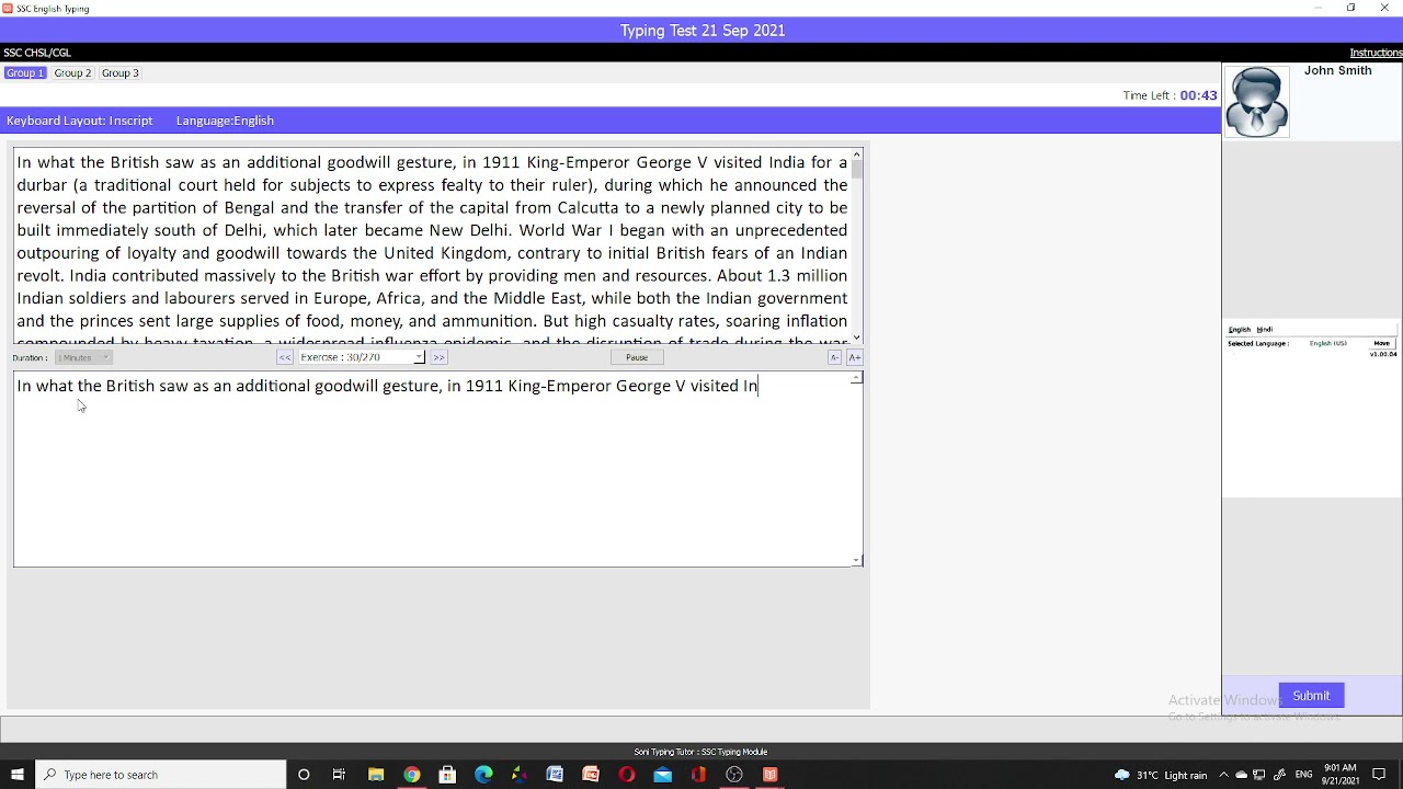SSC CHSL typing test - learn typing   #learntyping  #typingseekho