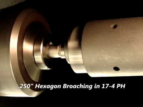 Rotary Broaching Tools For Swiss Type CNC Lathes - Steel Broaching Demo -- GenSwiss