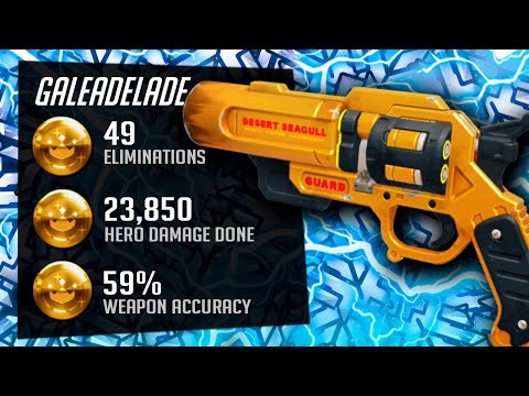 Gale Soldier 76 and Cassidy gameplay! 49 elims! [ Overwatch Season 33 Top 500 ]