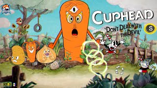 Como vencer a los vegetales de cuphead!-(Perfect Run)-[Expert]-(Rank-S/ No Damage)-(And secret boos)