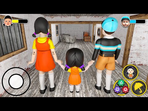 Playing as SQUID DOLL FAMILY in Granny House