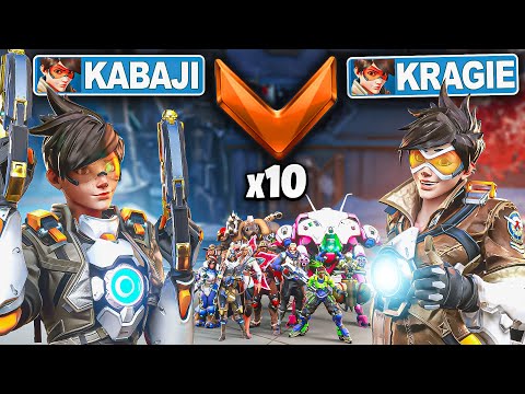 2 BUFFED Top 500 TRACERS vs *10* Bronze Players - Who wins?! (ft. Kabaji & Kragie)