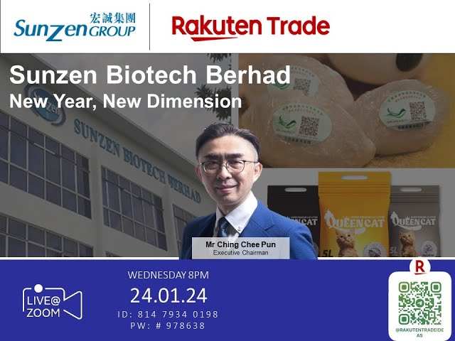 Rakuten Trade Ideas 🎯 Webinar - Sunzen Biotech Berhad