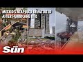 Acapulco hotels devastated and balconies destroyed after category 5 Hurricane Otis in Mexico