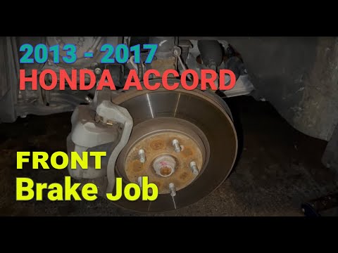 DIY 2013 2014 2015 2016 2017 Honda Accord Replace Front Brake Pads and Rotors