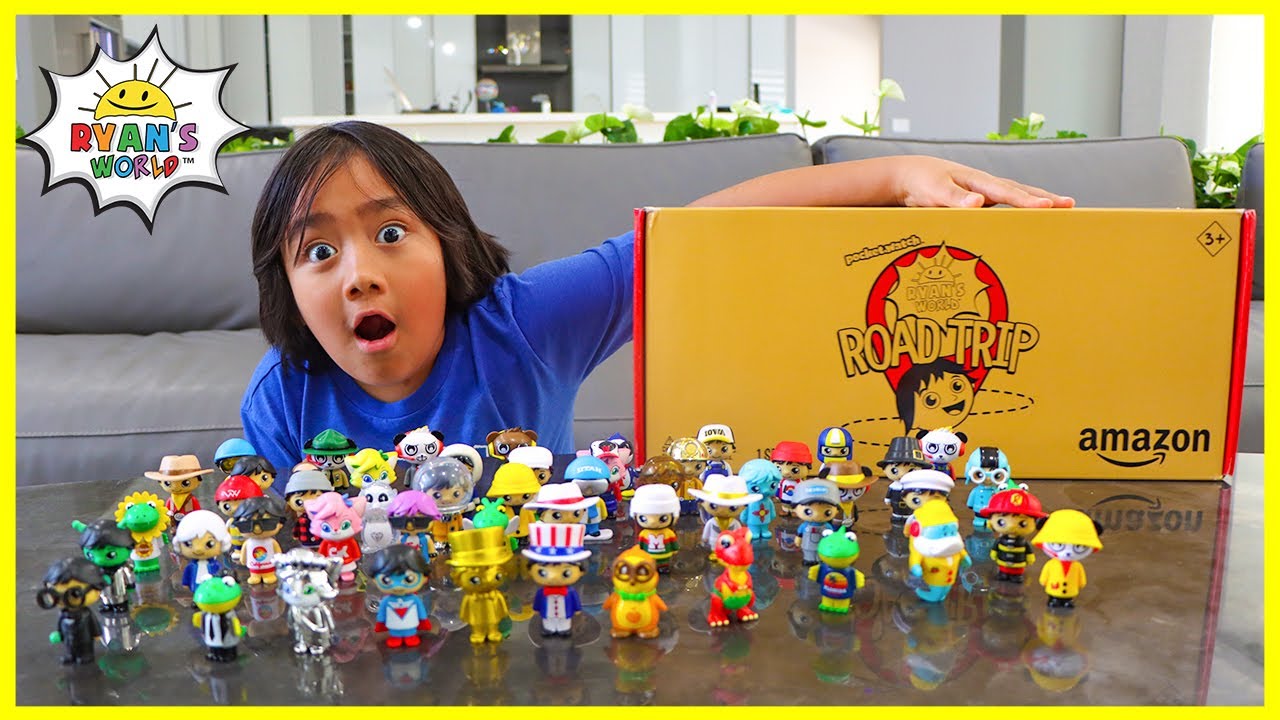 Ryan Collected ALL 53 Ryan's World Road Trip Collection and play Fun Board Game!!!