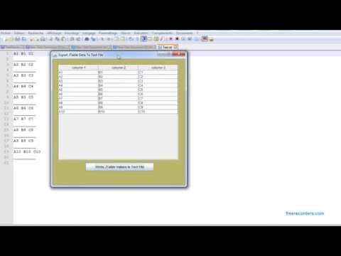 JAVA IO - How To Export JTable Data To Text File In Java [ with source code ] Video