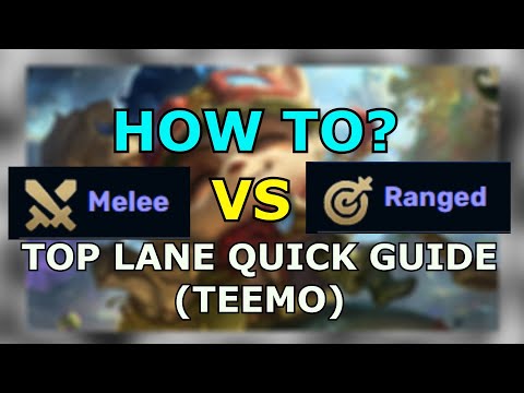 HOW TO SURVIVE TEEMO TOP LANE AS MELEE