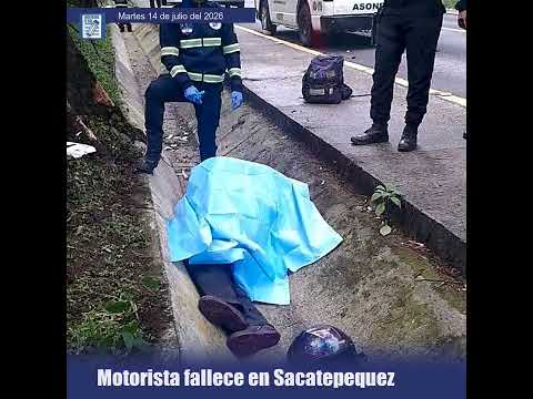Motorista fallece contra árbol en Sacatepéquez