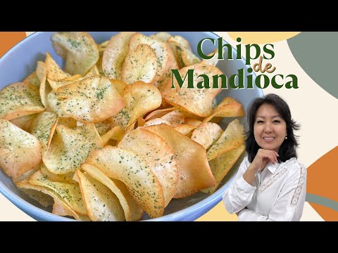 CHIPS DE MANDIOCA | Sequinho, crocante e muito saboroso com salsinha desidratada