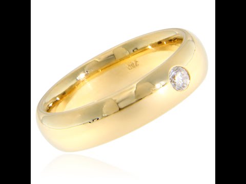 Verigheta Aur Galben 18k Plain Diamant Natural - Clasic si Elegant
