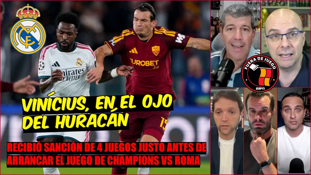 VINÍCIUS entre su SANCIÓN y un MAL JUEGO. El de REAL MADRID y unos días DIFÍCILES | Fuera de Juego