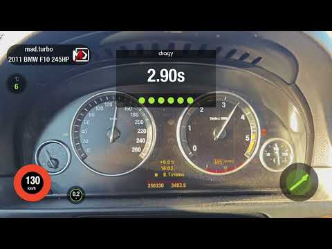 BMW F10 530D - STAGE 1 302HP 650NM - DRAGY | 0 - 100 KM/H | 1/4 MILE | 100 - 200 KM/H |