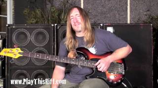 Scott Reeder&#39;s Metallica try out / Space Cadet bass lesson. PlayThisRiff.com