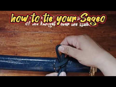 How to tie your sageo into a Butteryfly Knot 🦋 #katana #samurai #japaneseculture  #japanese