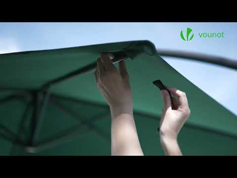 Stabilisez votre parasol déporté 3m avec sa sangle pratique : découvrez notre astuce !