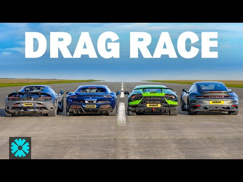 Ferrari v McLaren v Lamborghini v Porsche: Supercar RACE