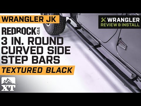 Jeep Wrangler JK 4-Door RedRock 4x4 3 in. Curved Side Step Bars - Textured Black Review & Install