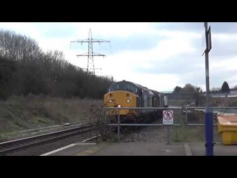 DRS Class 37 No. 37603 + 37604 Thrash through Filton Abbey Wood