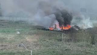 Wideo: Po�ar przy sk�adowisku �mieci w Lubinie