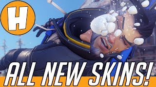 Overwatch - ALL Winter Wonderland 2017 Skins + Cosmetics! (Skins, Intros & More) | Hammeh