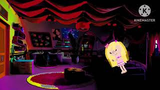 Iris Sleeping On Her Bed At Night Time.