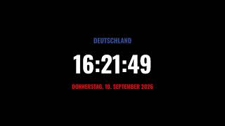 🔴 LIVE | Uhr / Aktuelle Uhrzeit in Deutschland / Uhr in Echtzeit / Wie