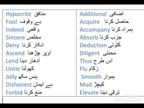 Basic Words Vocabulary