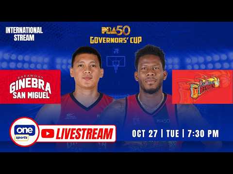 LIVE: BRGY. GINEBRA vs SAN MIGUEL | PBA SEASON 50 GOVERNORS’ CUP | OCT 27, 2026
