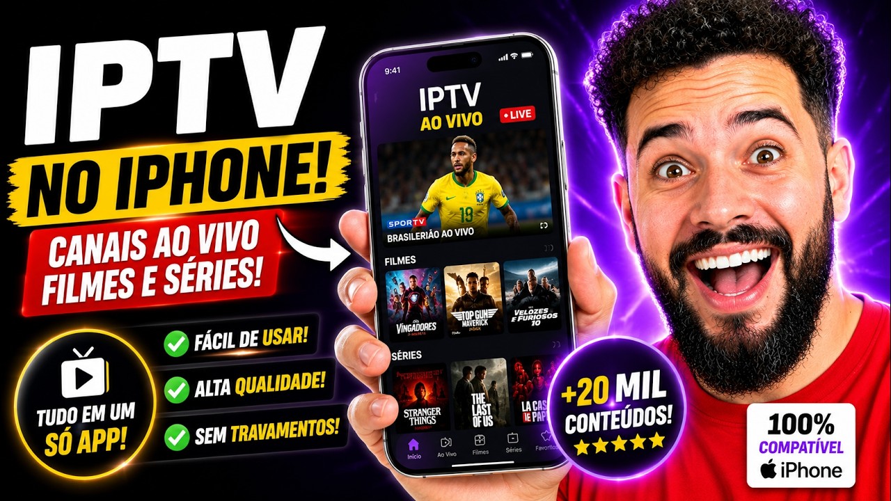 📱 IPTV PARA IPHONE: ASSISTA TV AO VIVO, FILMES E SÉRIES NO SEU iPhone!