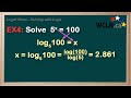 wcln logarithms solving with logs intro 5 6