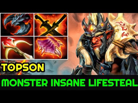 Topson [Troll Warlord] Super Strong Carry Insane Lifesteal Meta 7.23 Dota 2