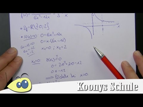 Polstelle und Definitionslücke, Beispiel, Polynomdivision, Definitionsmenge, Funktionen, Analysis