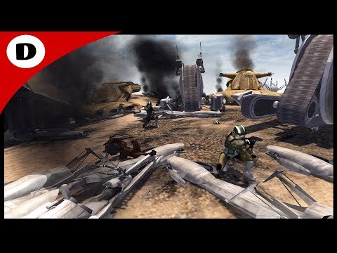 HUGE CLONE vs DROID TANK ENGAGEMENT - Men of War: Star Wars Mod