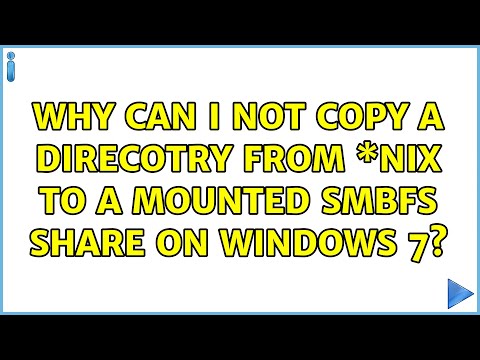 Why can I not copy a direcotry from \*nix to a mounted smbfs share on Windows 7?