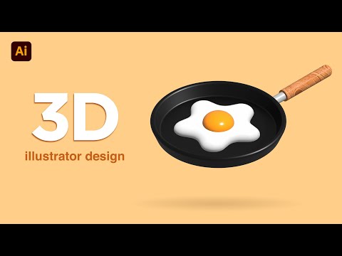 HOW TO CREATE 3D FRYING PAN | Illustrator Tutorial🍳🍳