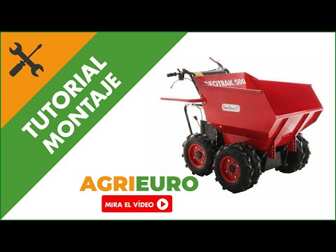 Montaje Carretilla de motor GeoTech Geotrak 500 - Cajón dumper 500Kg - 4 ruedas motrices