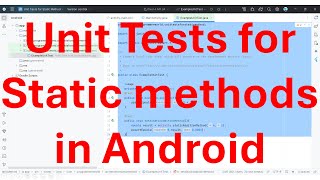 How to write unit tests for java static methods in Android Studio project?