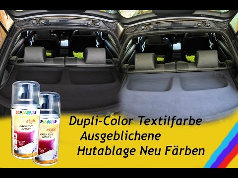 Dupli-Color Fabric Dye: Re-dyeing a faded parcel shelf