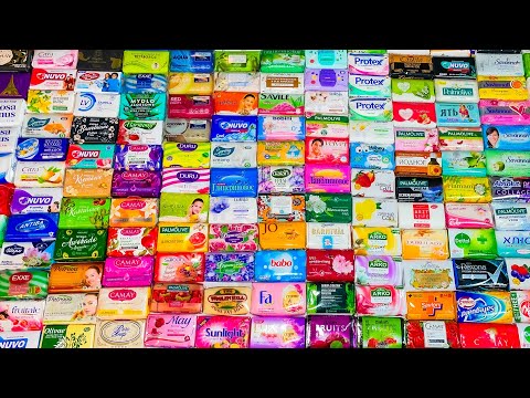Opening 200 Soaps in Small Soft Wrappers 🤍 ASMR Unboxing Unpacking Unwrapping International Soap