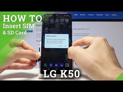 How to Insert SIM & SD Card in LG K50 - SIM & SD Card Installation