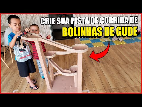 Use PAPELÃO para criar pistas incríveis para BOLINHAS DE GUDE, TUTORIAL mostra como fazer com funis