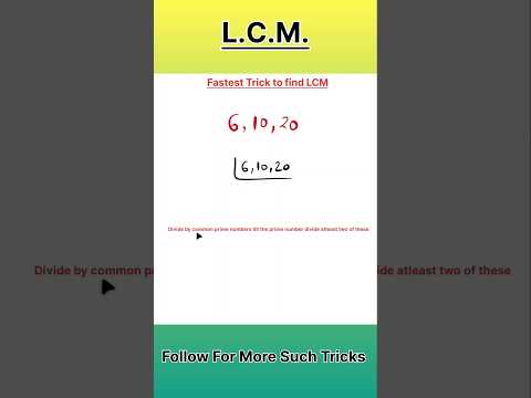 Easiest Trick to Find LCM of 3 Numbers | LCM Division Method Explained in 30 seconds