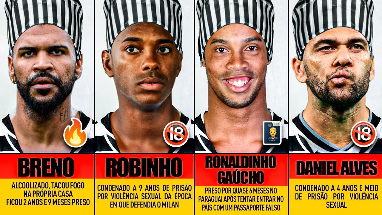 PRISÃO FC: 7 JOGADORES FAMOSOS QUE FORAM PARA A CADEIA!