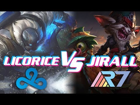 R7 Jirall Kled vs Gragas C9 Licorice | C9 Blaber Jarvan IV | Ranked Na Challenger