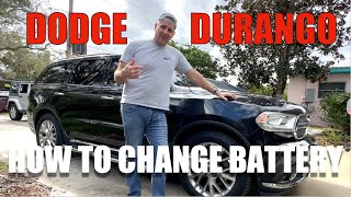 HOW TO CHANGE BATTERY ON DODGE DURANGO - FIX / REPLACE / REPAIR #car #diy #dodge