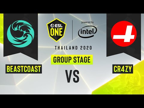 Dota2 - CR4ZY vs. beastcoast - Game 2 - ESL One Thailand 2020 - Group Stage - AM