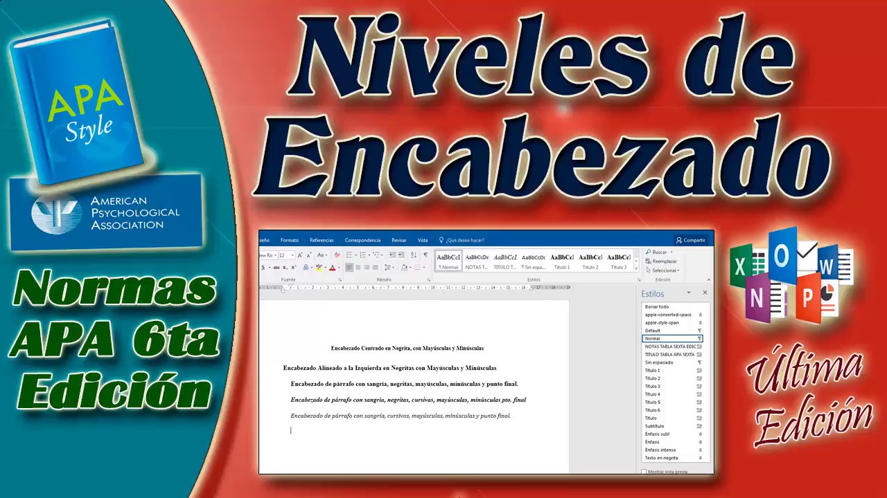 Normas APA Sexta Edición  - TÍTULOS Y NIVELES DE ENCABEZADO | Fácil Para Tesis | |