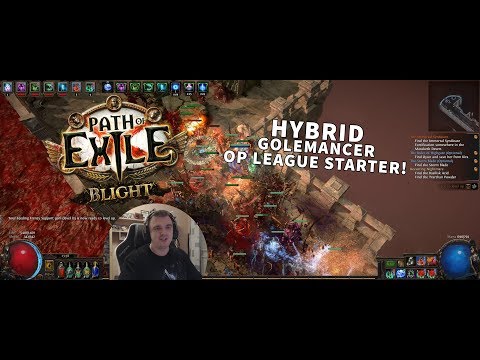 Path of Exile 3.8 BLIGHT League - My OP HYBRID Golemancer League Starter!
